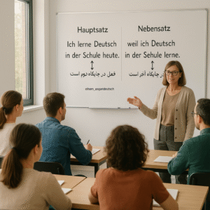 ساختار جملات در زبان آلمانی Nebensatz در زبان آلمانی Hauptsatz در زبان آلمانی